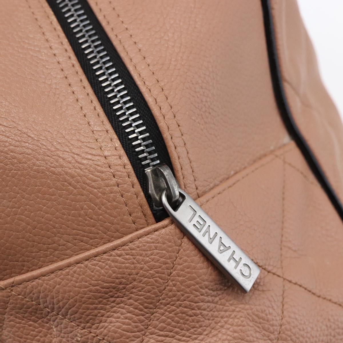 CHANEL Matelasse Boston Bag Caviar Skin Pink Silver CC Auth gh1196