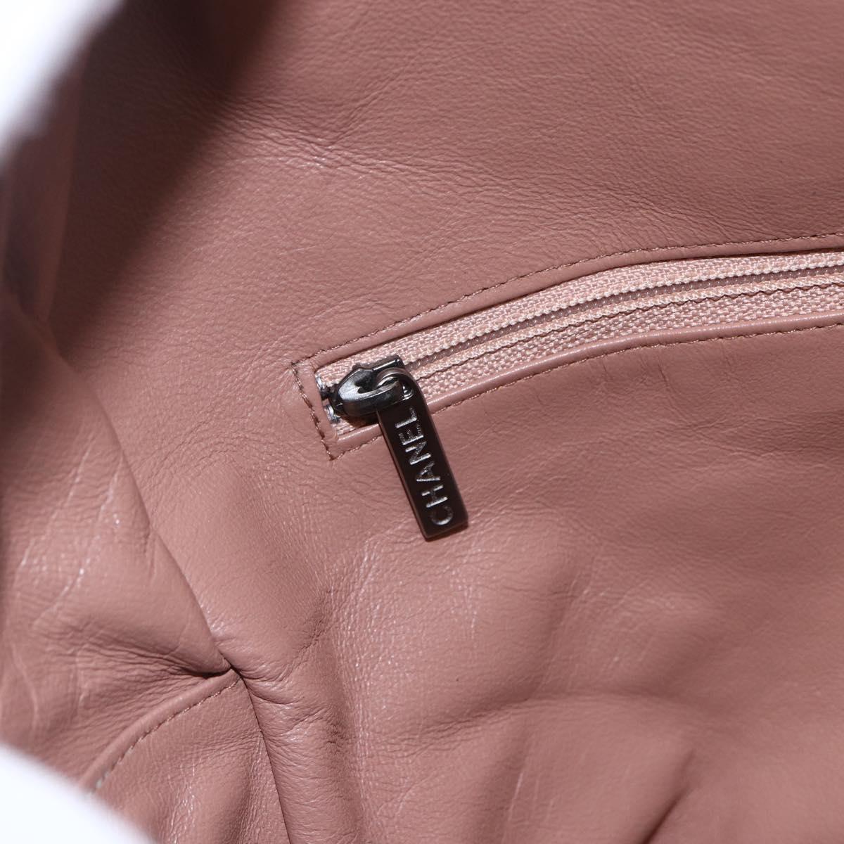 CHANEL Matelasse Boston Bag Caviar Skin Pink Silver CC Auth gh1196