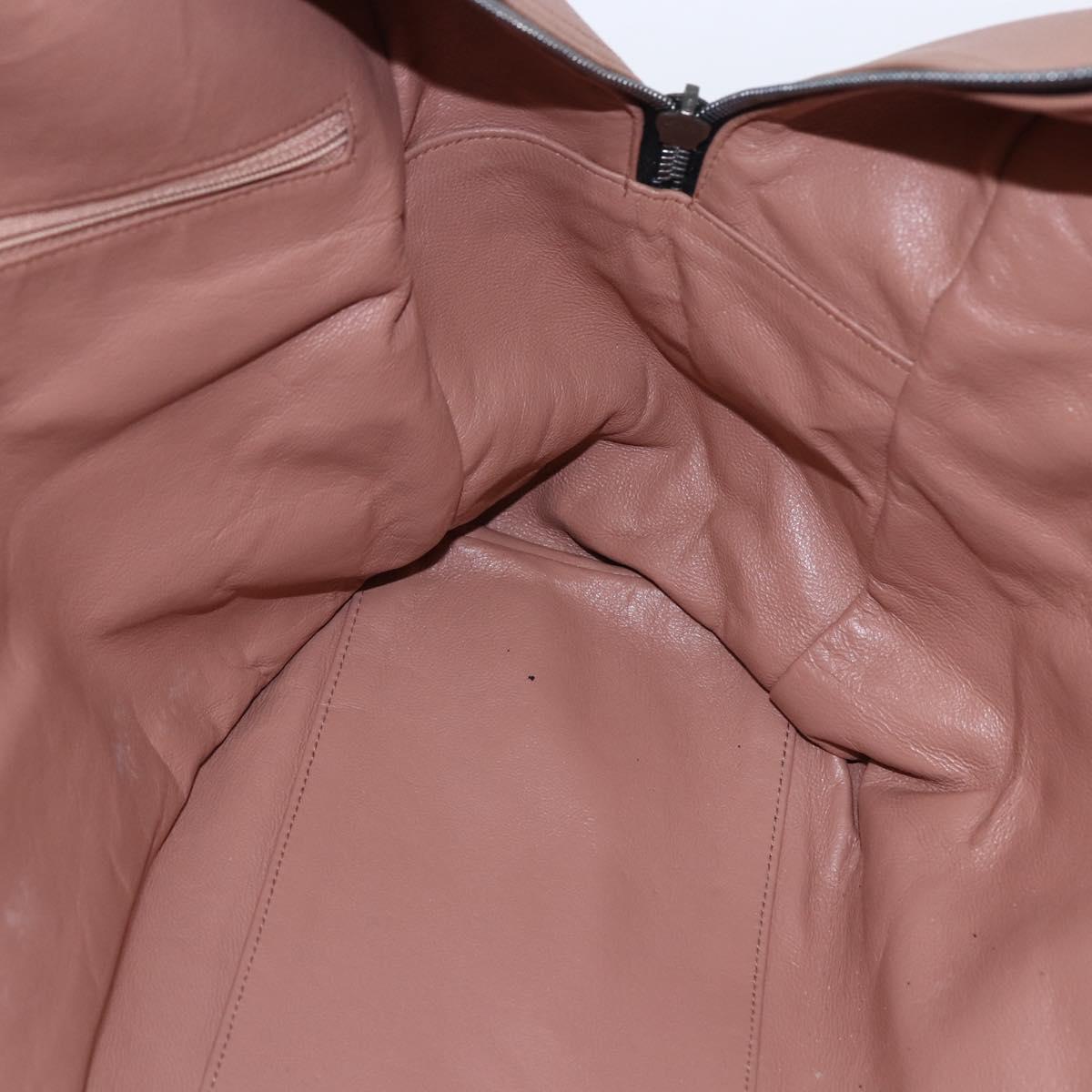 CHANEL Matelasse Boston Bag Caviar Skin Pink Silver CC Auth gh1196