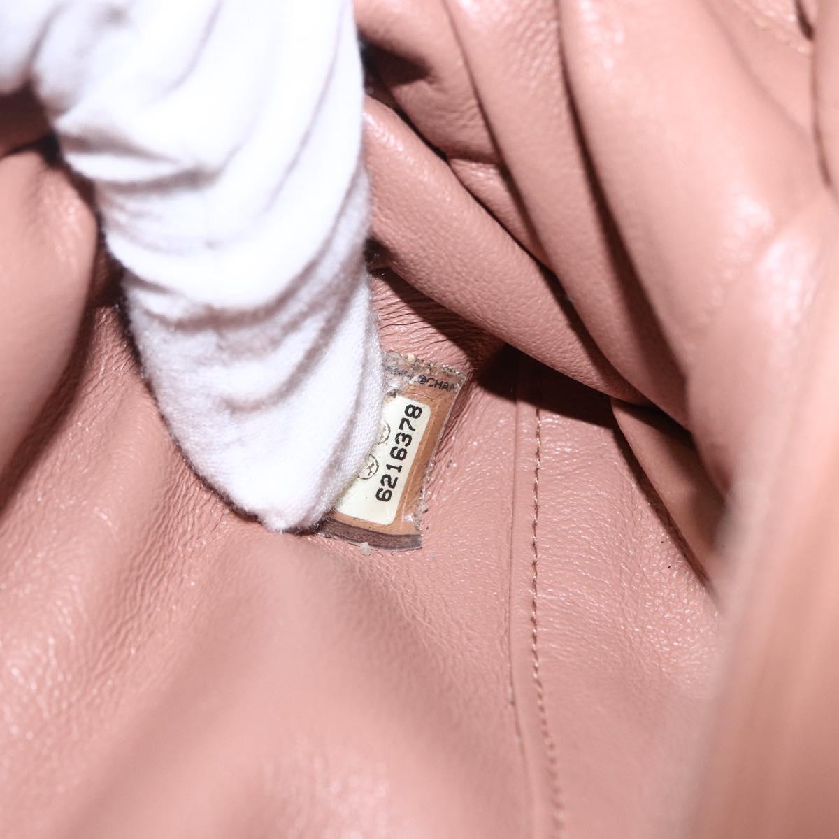 CHANEL Matelasse Boston Bag Caviar Skin Pink Silver CC Auth gh1196