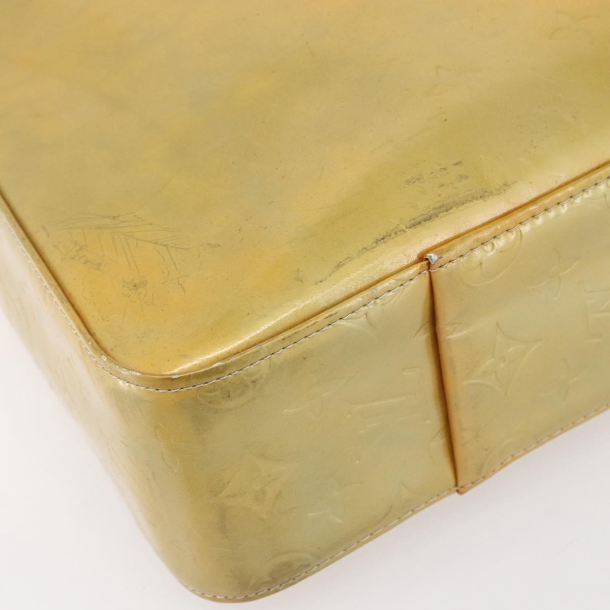 LOUIS VUITTON Monogram Vernis Columbus Tote Bag Gris M91028 LV Auth gh1198