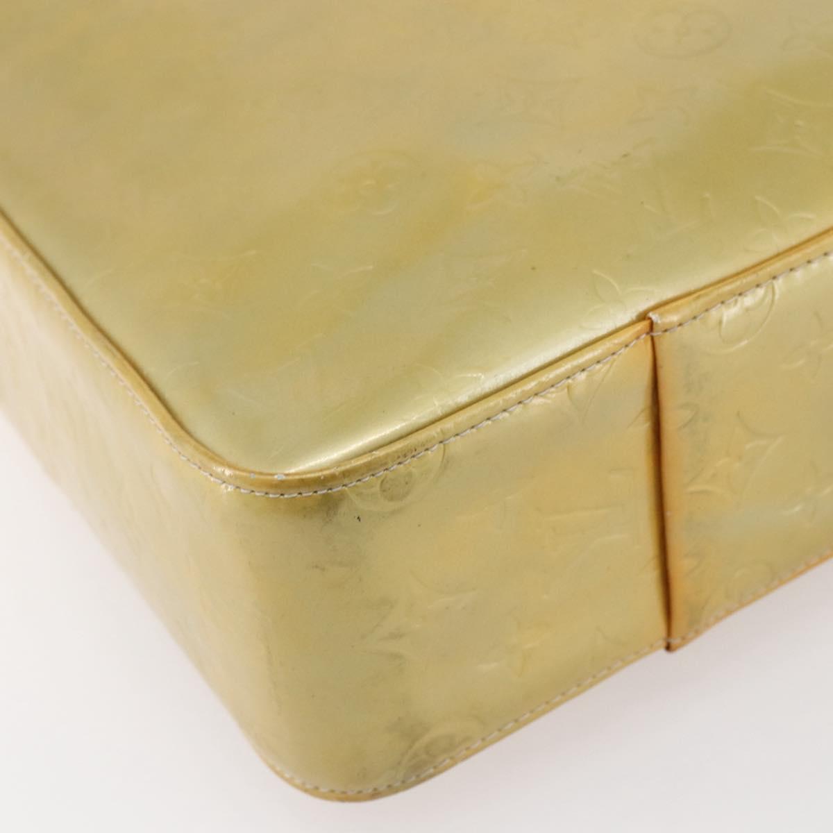 LOUIS VUITTON Monogram Vernis Columbus Tote Bag Gris M91028 LV Auth gh1198