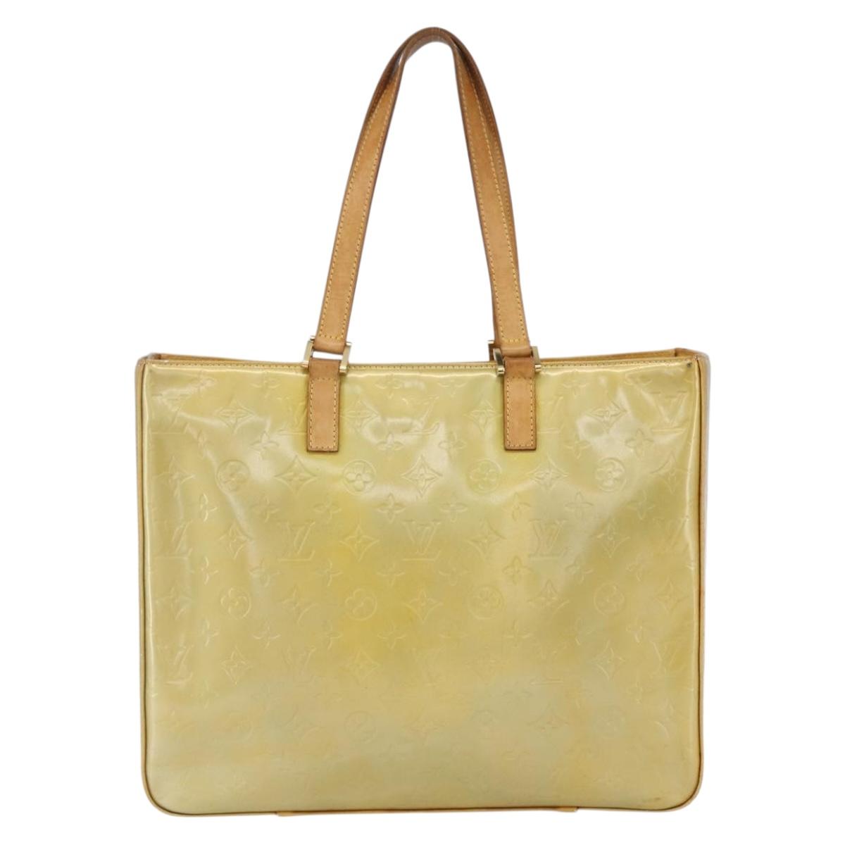 LOUIS VUITTON Monogram Vernis Columbus Tote Bag Gris M91028 LV Auth gh1198