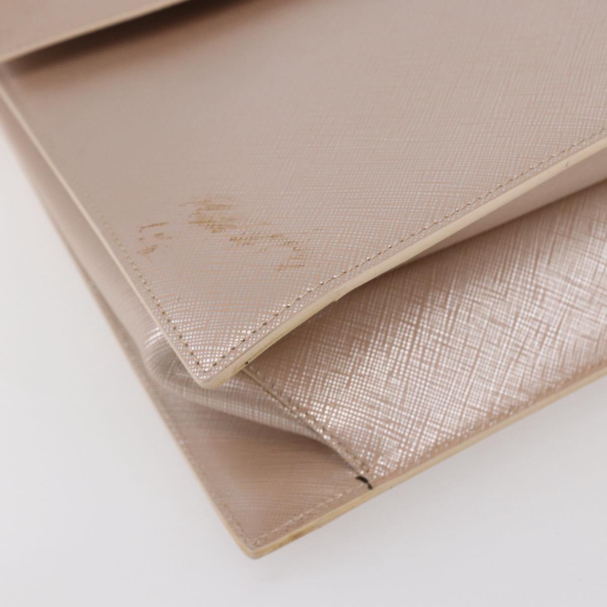 Salvatore Ferragamo Gancini Hand Bag Leather 2way Pink Gold Auth gh1200