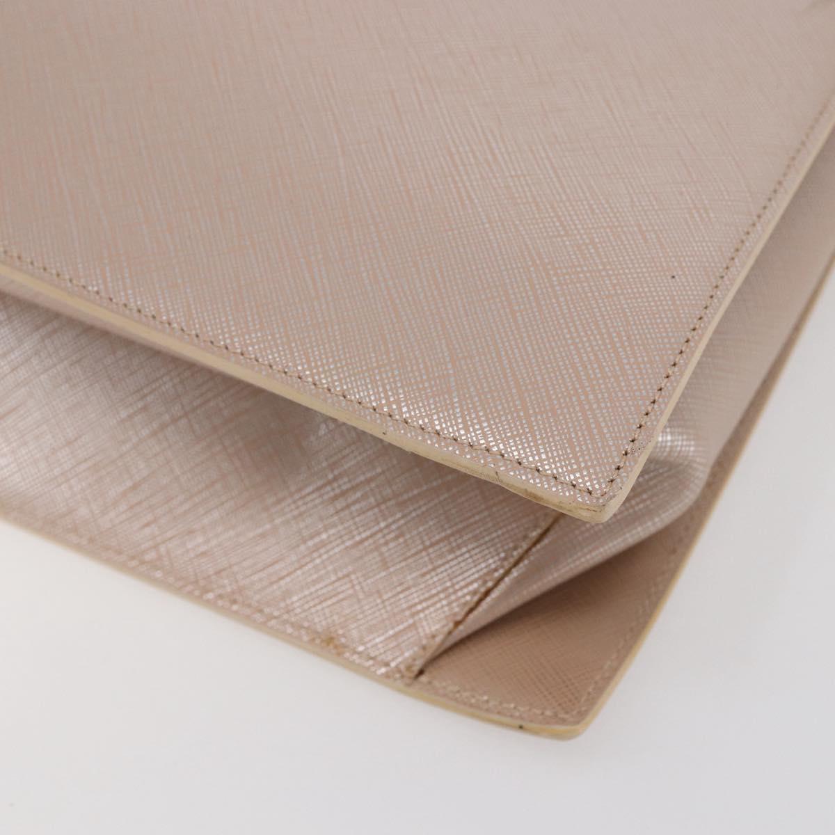 Salvatore Ferragamo Gancini Hand Bag Leather 2way Pink Gold Auth gh1200