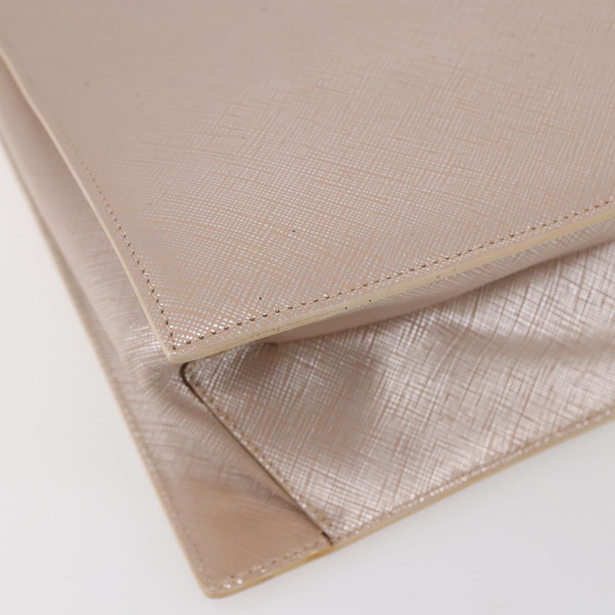 Salvatore Ferragamo Gancini Hand Bag Leather 2way Pink Gold Auth gh1200
