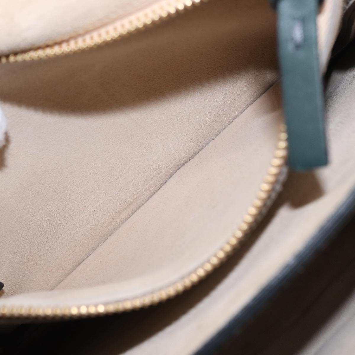 Chloe Fay Shoulder Bag Suede Leather Khaki Gold Auth gh1201