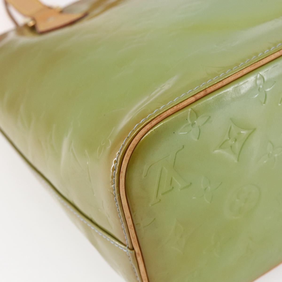 LOUIS VUITTON Monogram Vernis Houston Hand Bag Baby Blue M91005 LV Auth gh1213