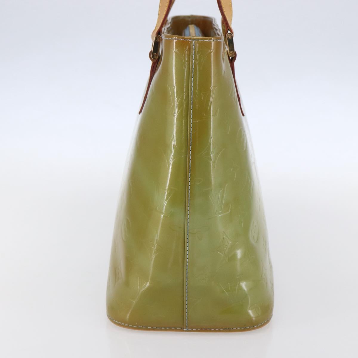 LOUIS VUITTON Monogram Vernis Houston Hand Bag Baby Blue M91005 LV Auth gh1213