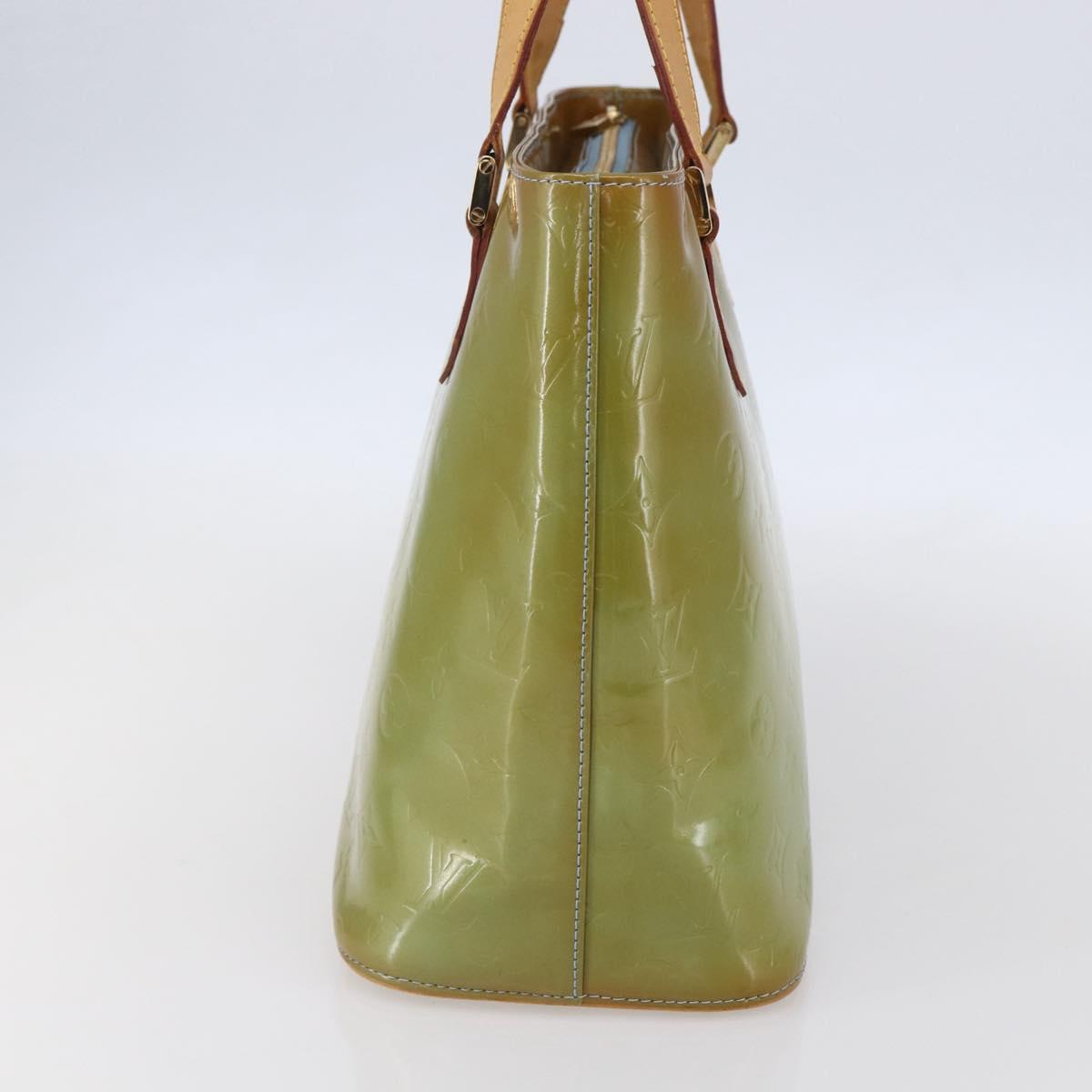 LOUIS VUITTON Monogram Vernis Houston Hand Bag Baby Blue M91005 LV Auth gh1213