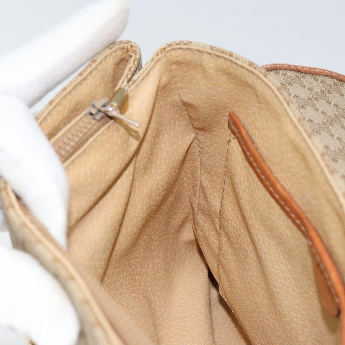 CELINE Macadam Canvas Hand Bag PVC Beige Gold Auth gh1223