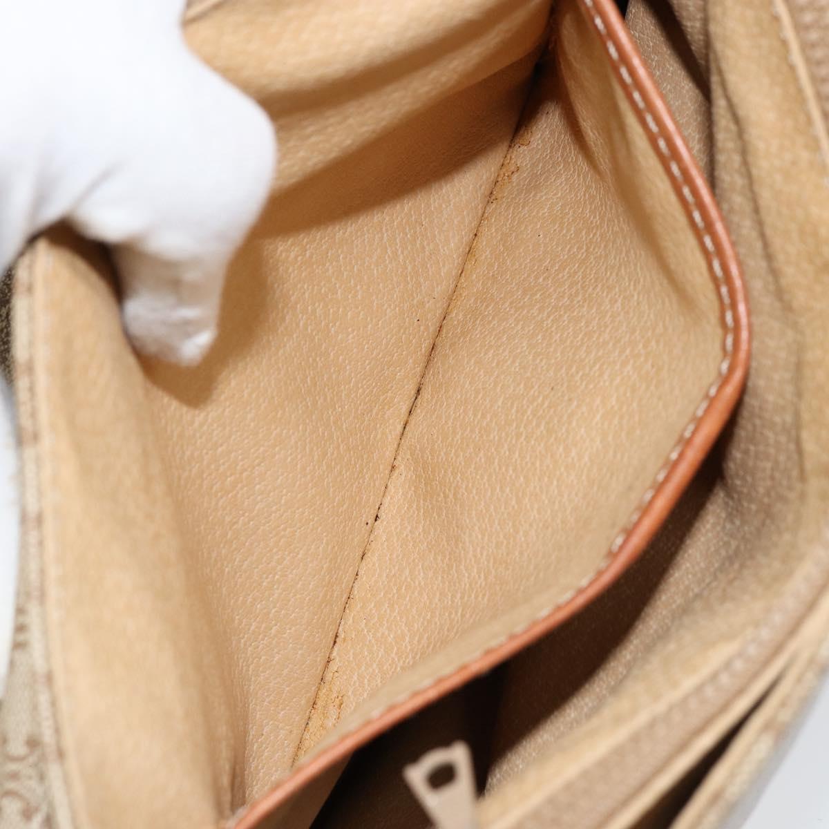 CELINE Macadam Canvas Hand Bag PVC Beige Gold Auth gh1223