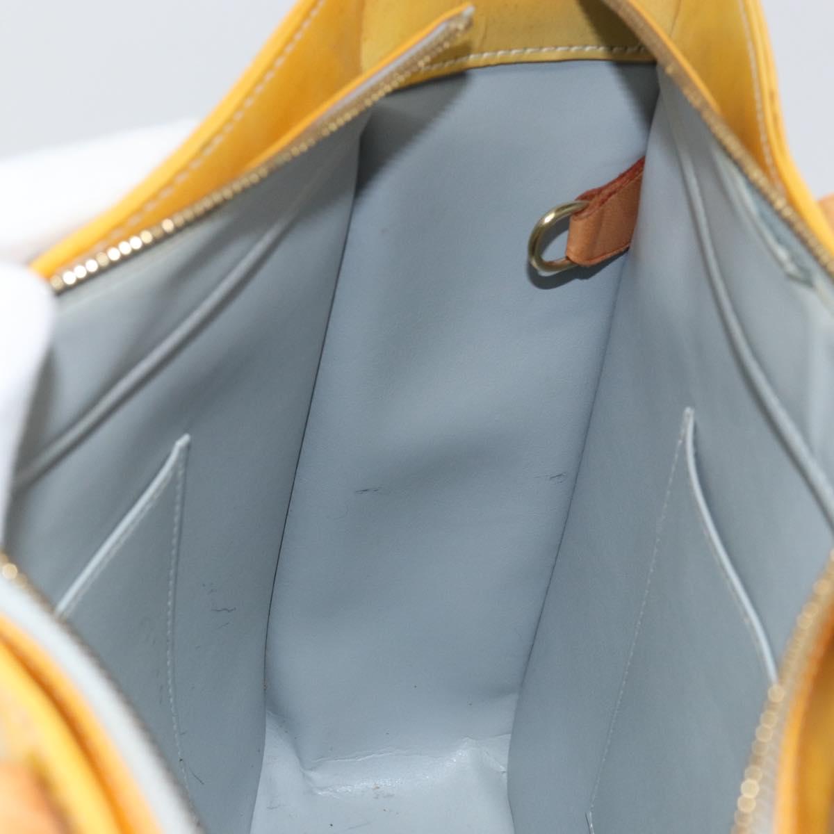 LOUIS VUITTON Monogram Vernis Columbus Tote Bag Gris M91028 LV Auth gh1229