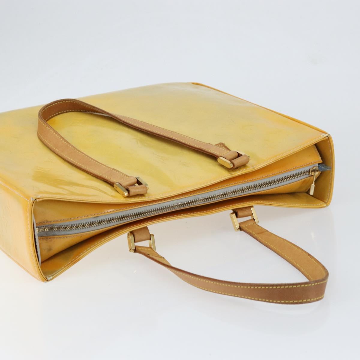 LOUIS VUITTON Monogram Vernis Columbus Tote Bag Gris M91028 LV Auth gh1229