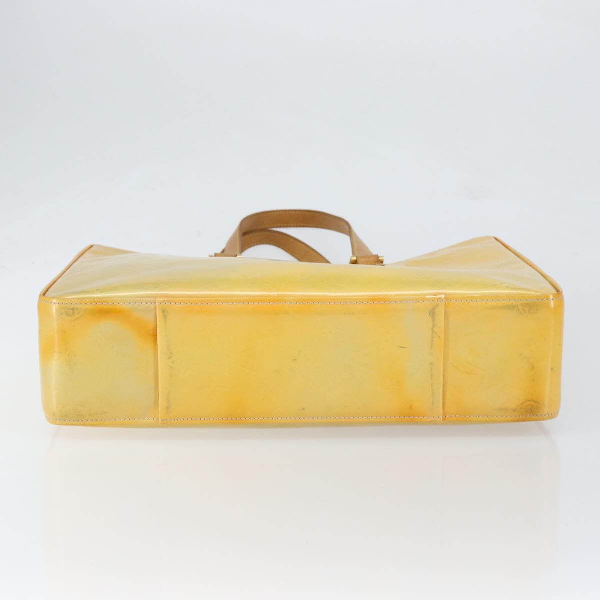 LOUIS VUITTON Monogram Vernis Columbus Tote Bag Gris M91028 LV Auth gh1229