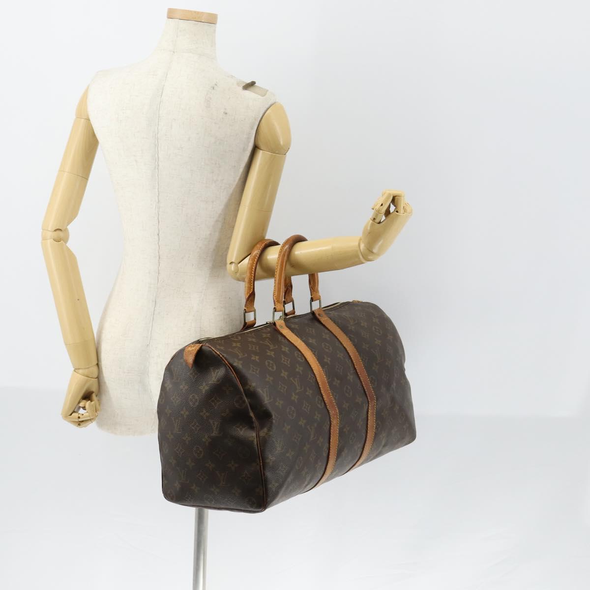 LOUIS VUITTON Monogram Keepall 45 Boston Bag M41428 LV Auth gh1230