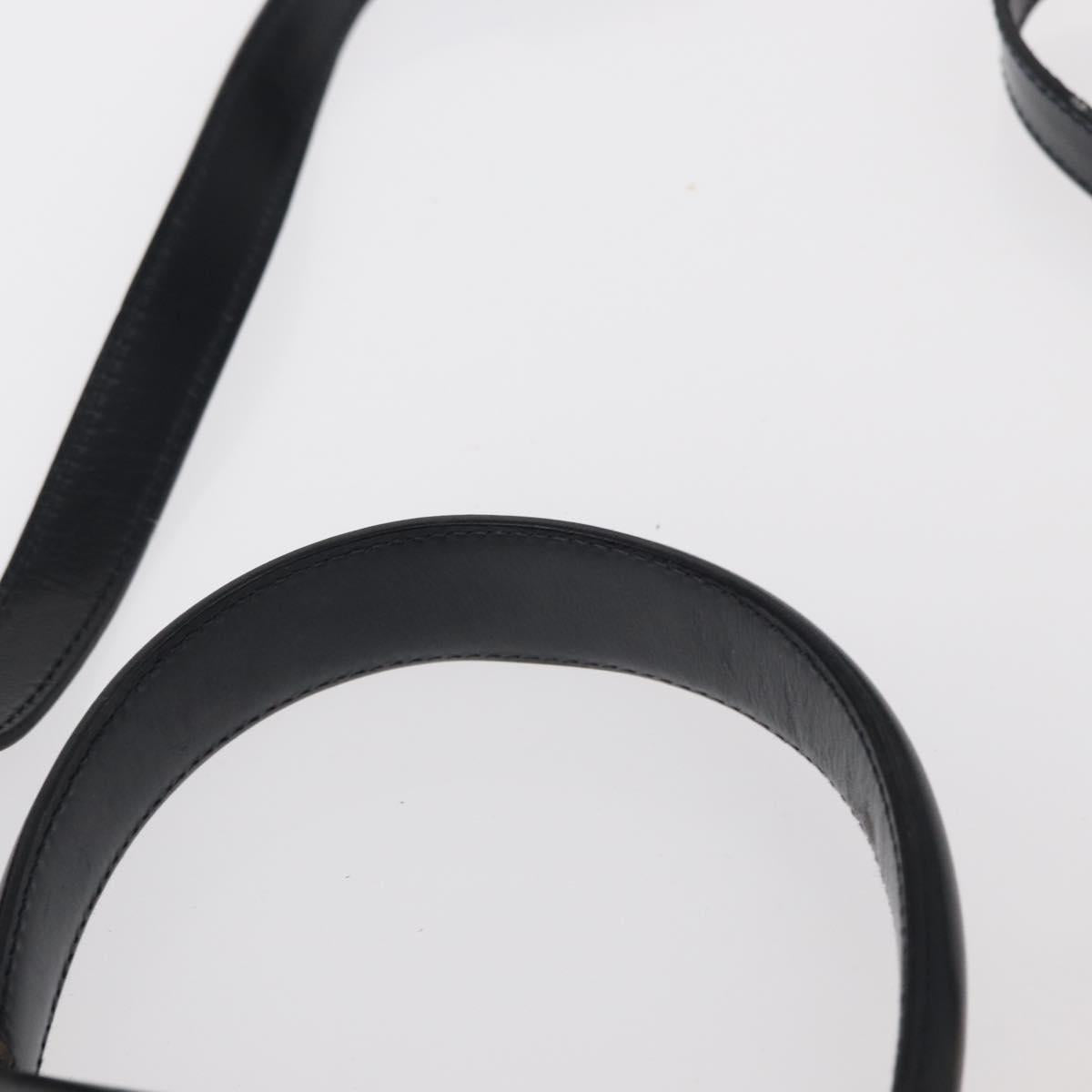 Salvatore Ferragamo Gancini Hand Bag Leather 2way Navy Gold Auth gh1234