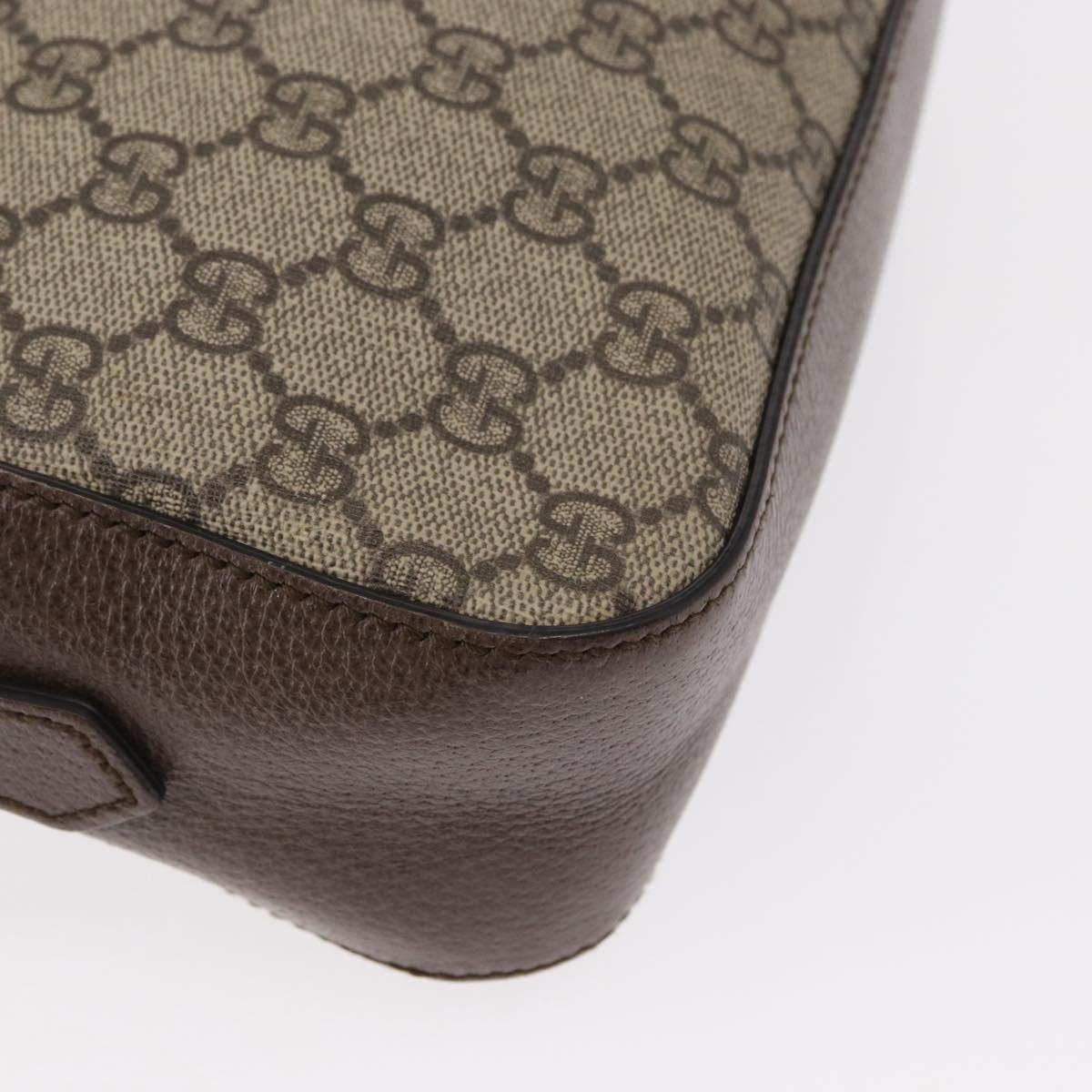 GUCCI GG Supreme Web Sherry Line Messenger Bag Neo Vintage PVC Beige Auth gh1236