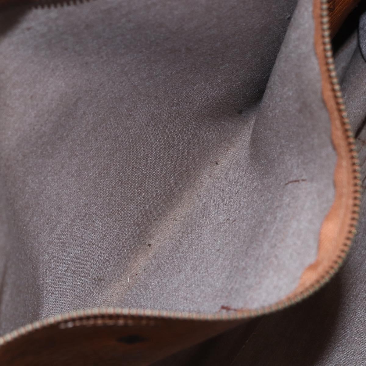 MCM Logogram Vicetos Shoulder Bag PVC Leather Brown Gold Auth gh1241