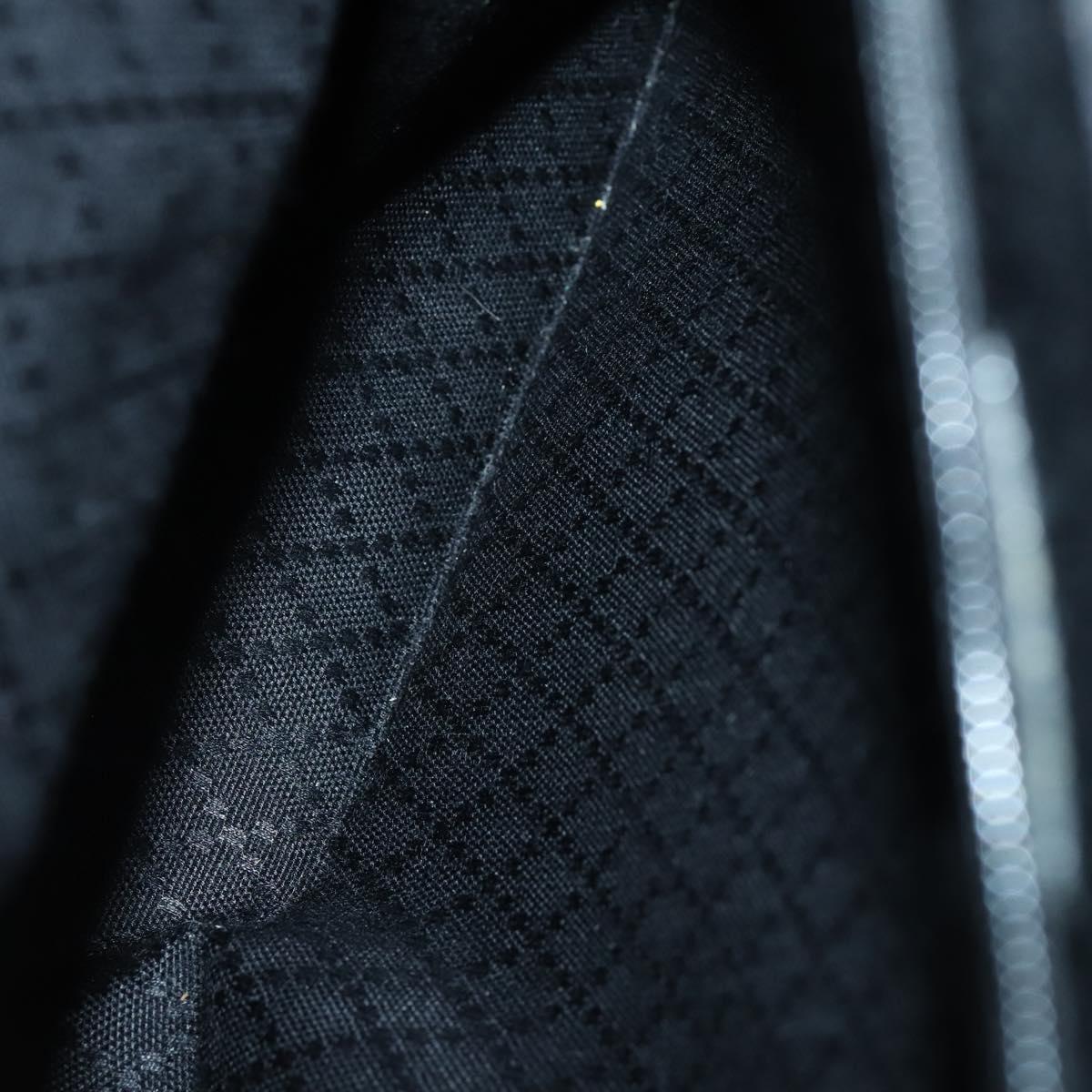 GUCCI Bamboo Hand Bag Suede 2way Black Gold 002 123 0322 Auth gh1242