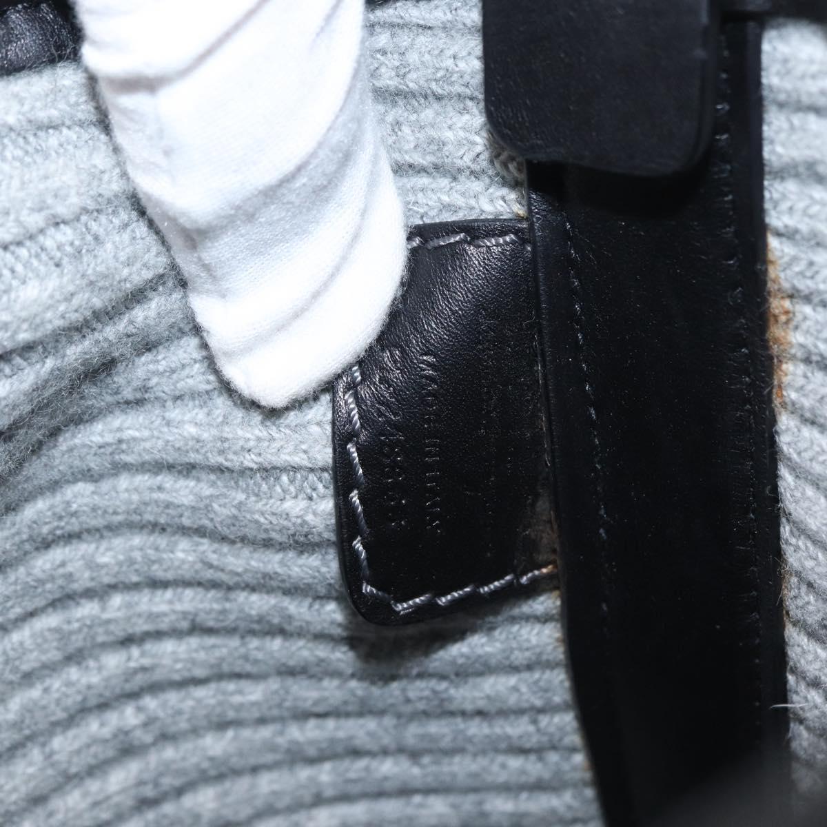 Salvatore Ferragamo Gancini Shoulder Bag Leather Black Silver Auth gh1244