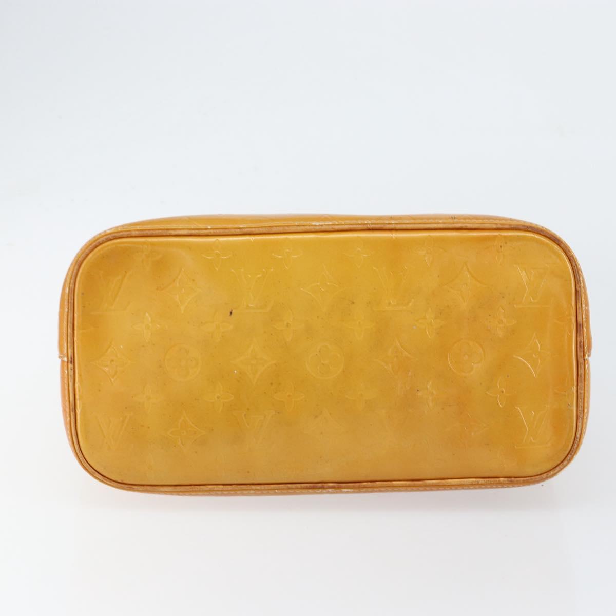 LOUIS VUITTON Monogram Vernis Houston Hand Bag Beige M91004 LV Auth gh1246