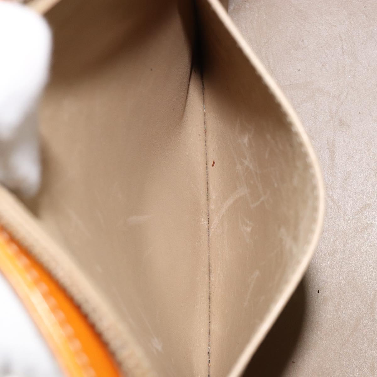 LOUIS VUITTON Monogram Vernis Houston Hand Bag Beige M91004 LV Auth gh1246