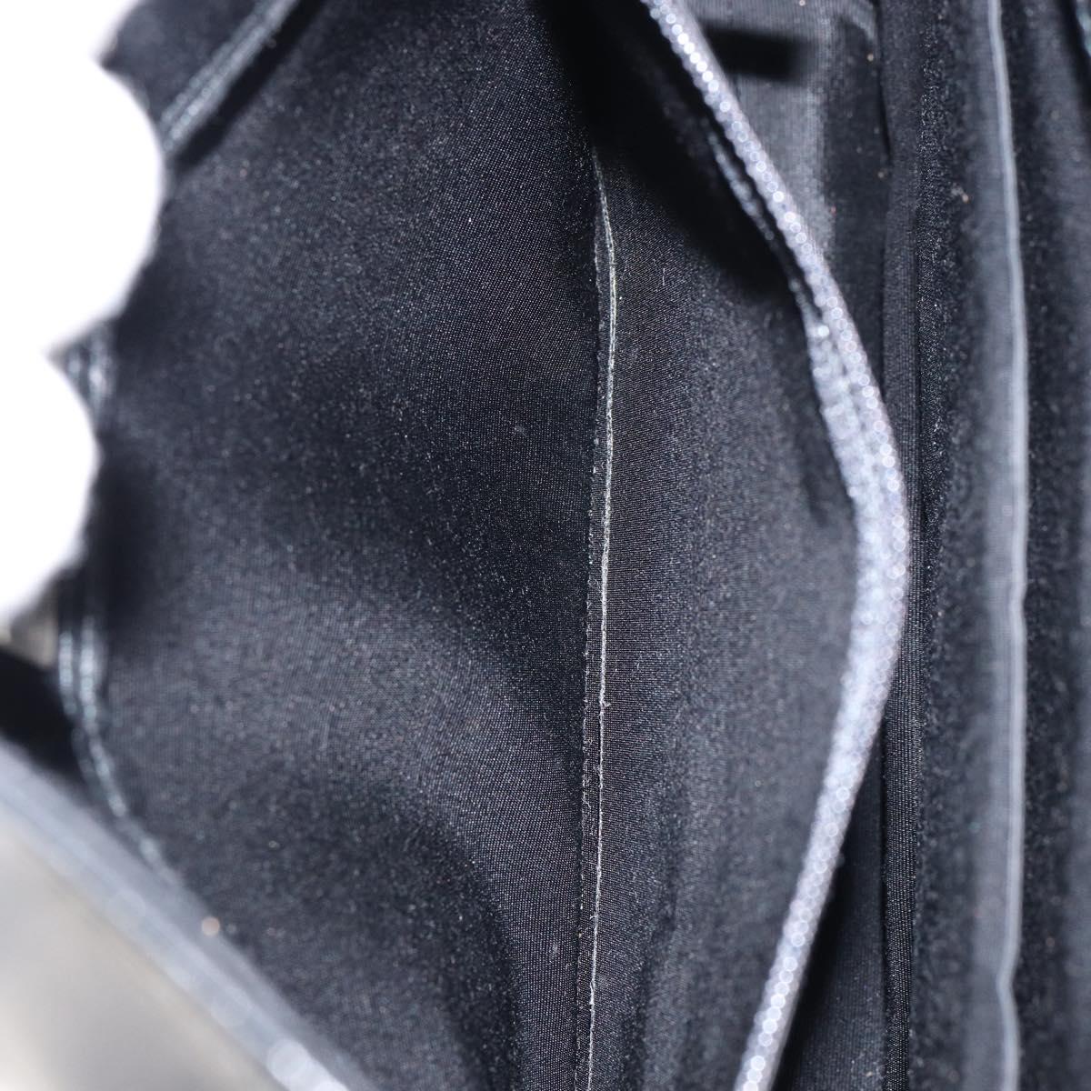 BURBERRY Shoulder Bag Leather Black Silver Auth gh1248