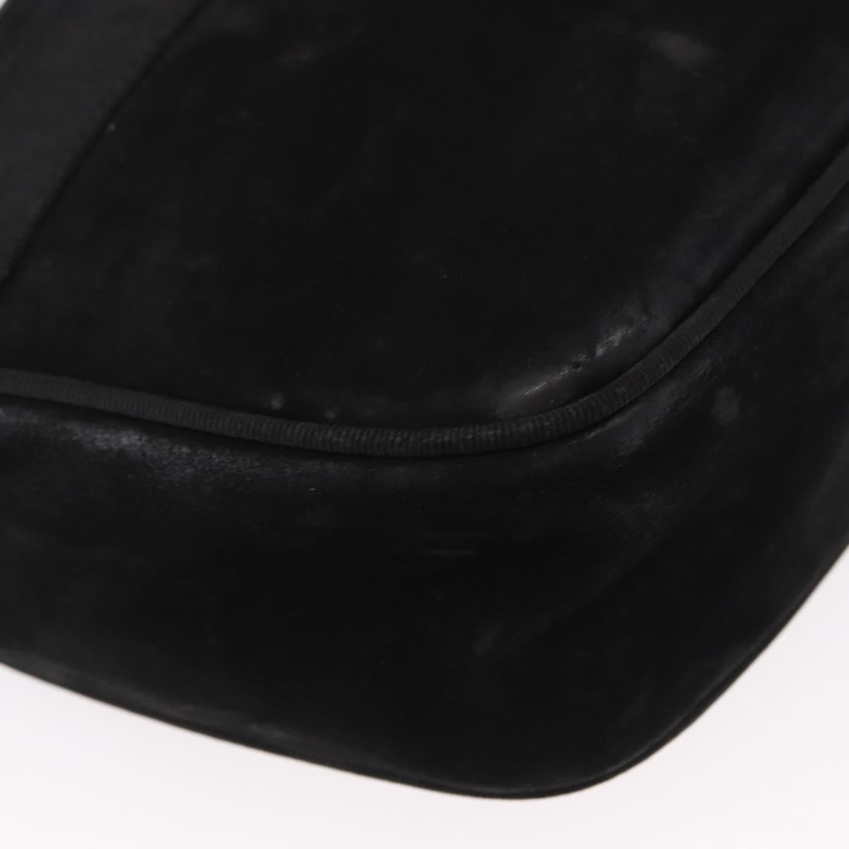 Salvatore Ferragamo Vala Shoulder Bag Suede Black Gold Auth gh1251