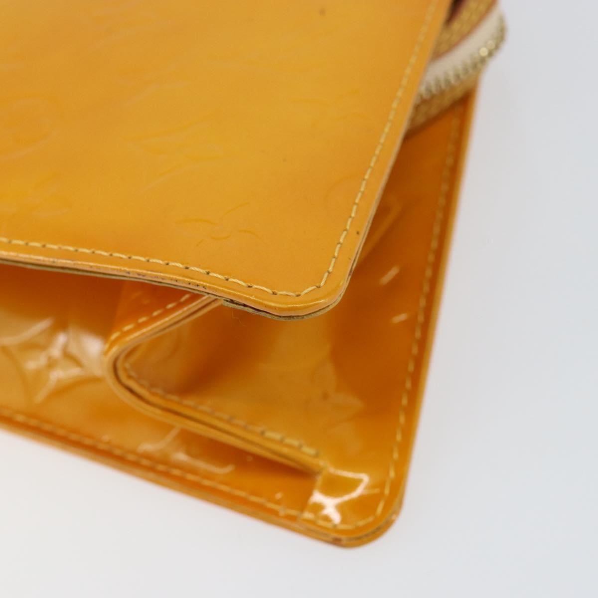 LOUIS VUITTON Monogram Vernis Mini Forsythe Hand Bag Jaune M91114 LV Auth gh1254