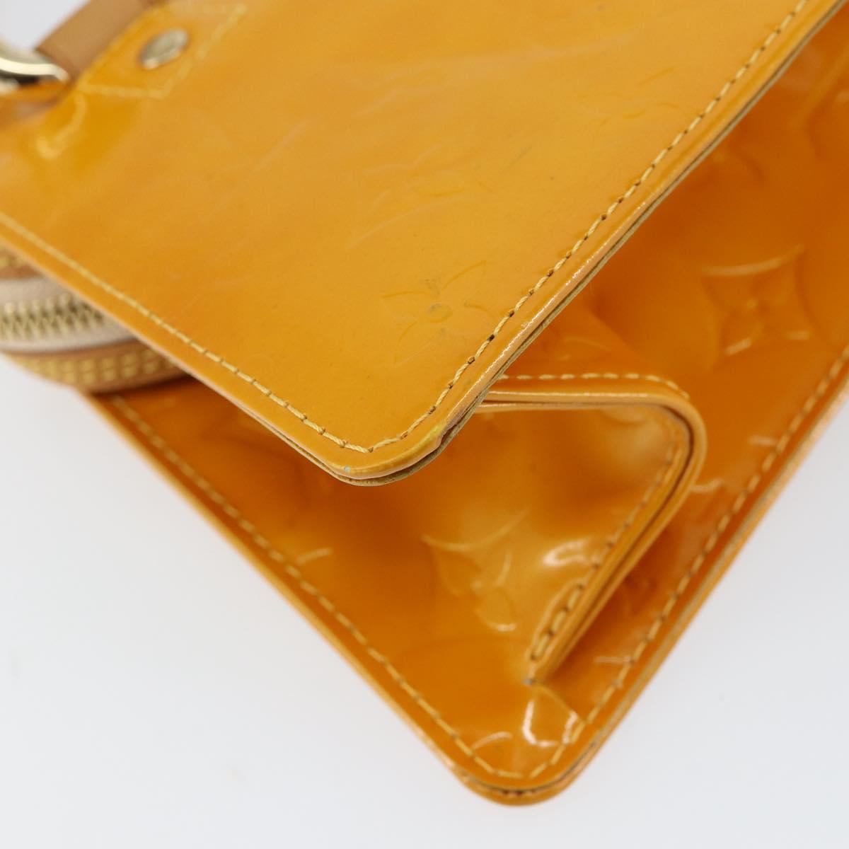 LOUIS VUITTON Monogram Vernis Mini Forsythe Hand Bag Jaune M91114 LV Auth gh1254