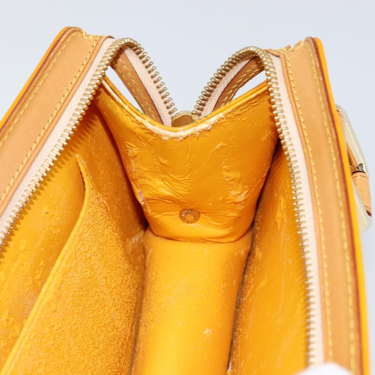 LOUIS VUITTON Monogram Vernis Mini Forsythe Hand Bag Jaune M91114 LV Auth gh1254