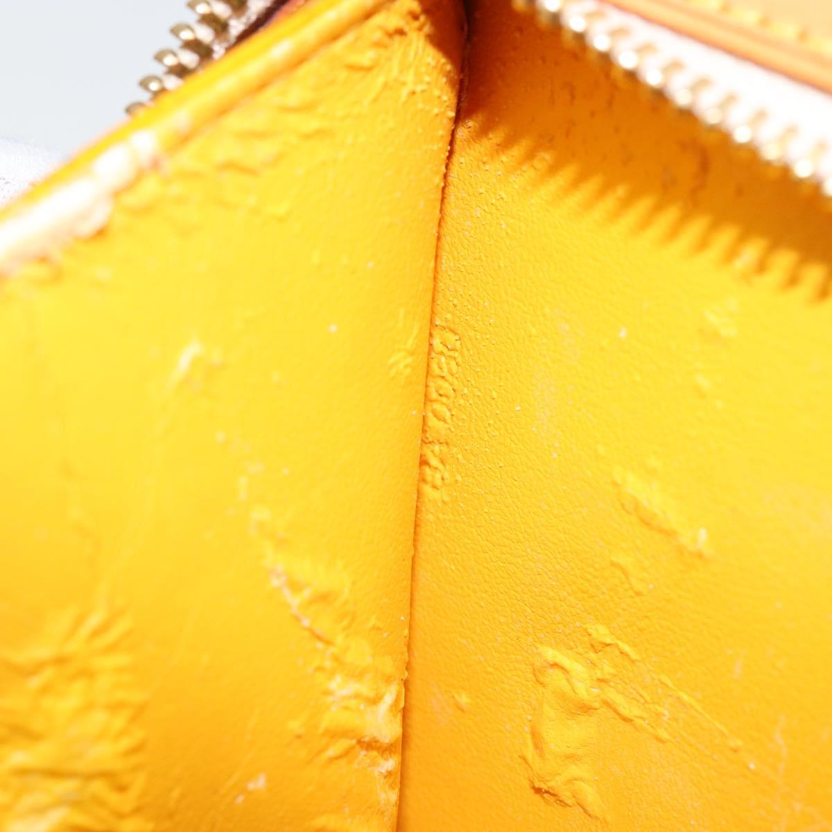 LOUIS VUITTON Monogram Vernis Mini Forsythe Hand Bag Jaune M91114 LV Auth gh1254