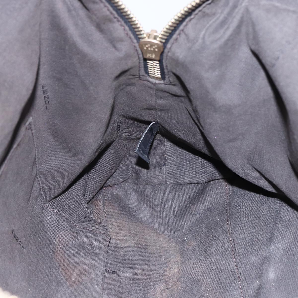 FENDI Zucca Canvas Zucchino Canvas Hand Bag Black Brown Auth gh1262