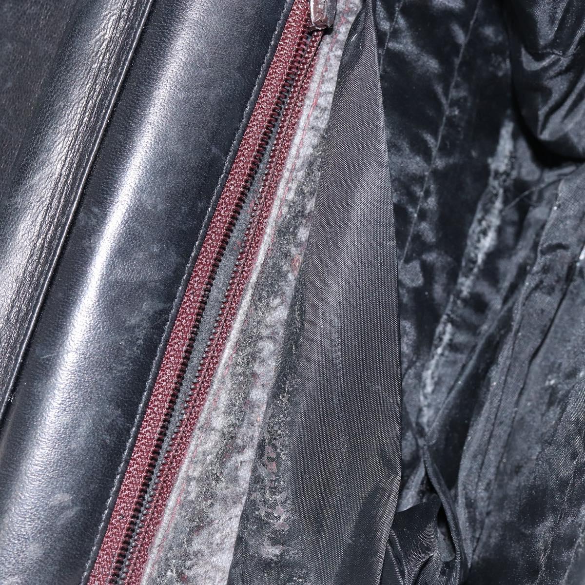 CHANEL Matelasse Chain Shoulder Bag Lamb Skin Black Gold CC Auth gh1276