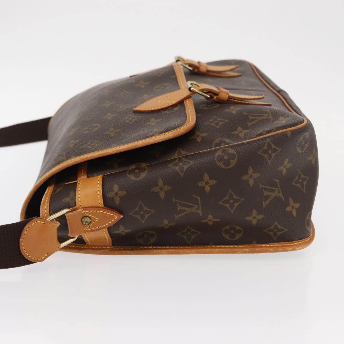 LOUIS VUITTON Monogram Gibeciere GM Shoulder Bag M42246 LV Auth gh1280