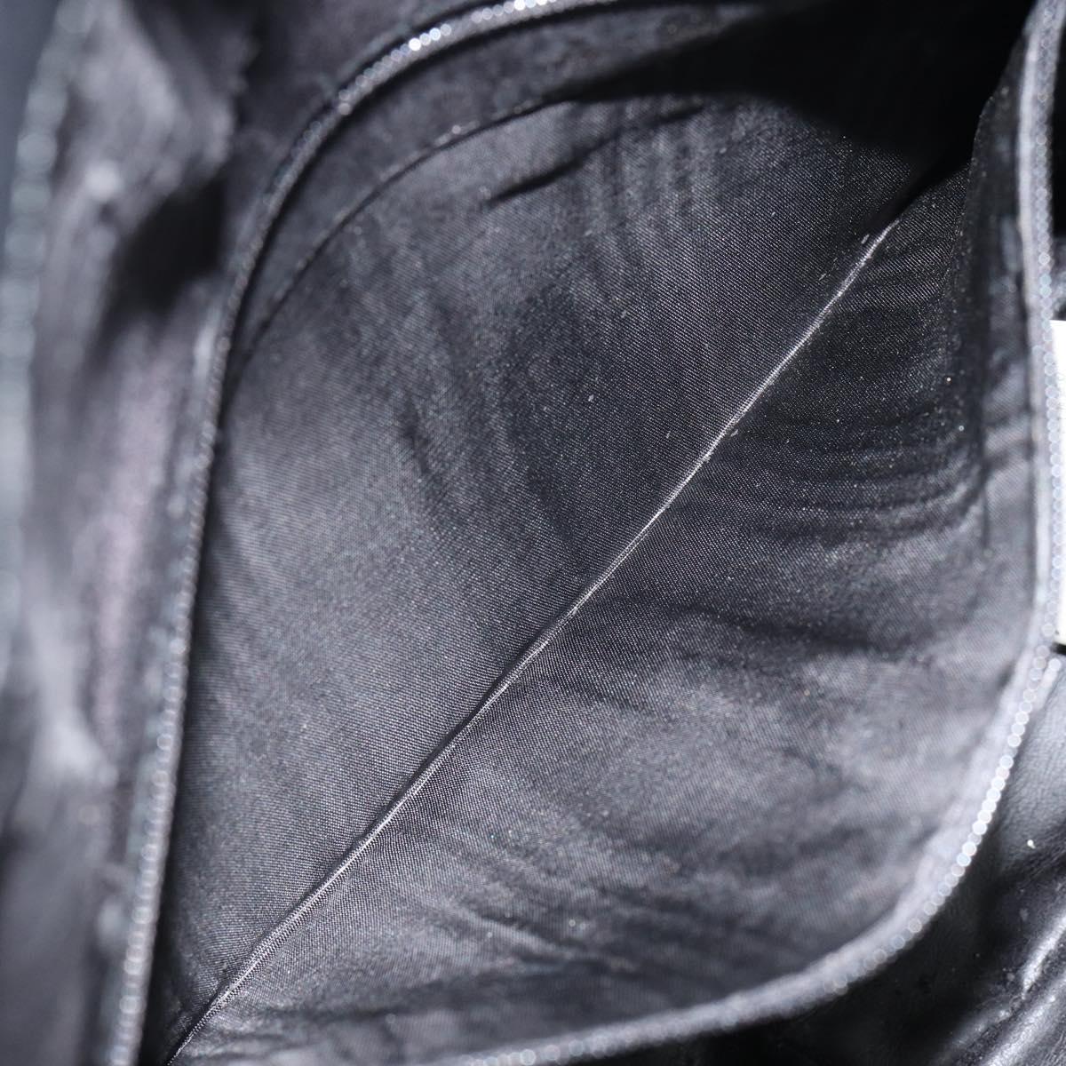 GUCCI Bamboo Hand Bag Leather Gold Black 001 2123 1577 Auth gh1288