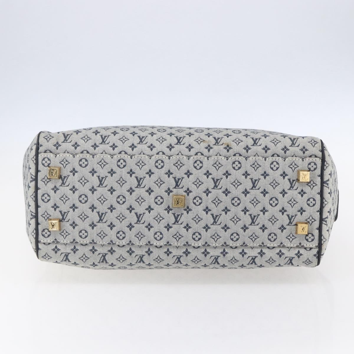 LOUIS VUITTON Monogram Mini Josephine GM Hand Bag Blue M92211 LV Auth gh1293