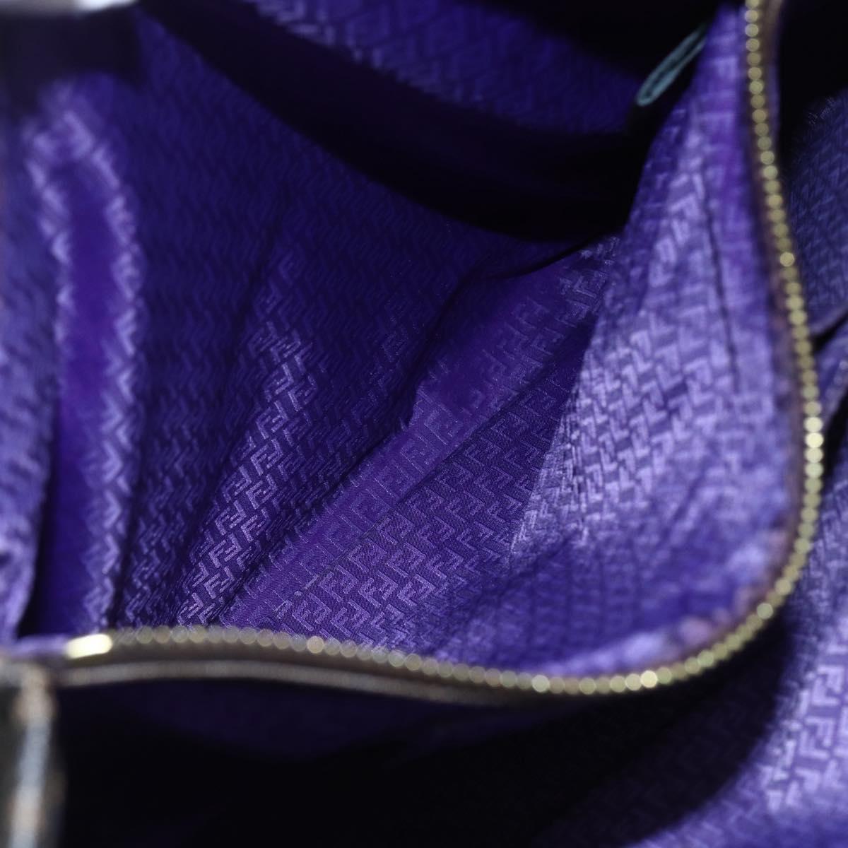 FENDI Zucca Canvas Tote Bag PVC Black Brown Auth gh1295