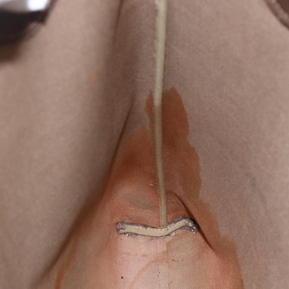 GUCCI GG Supreme Web Sherry Line Bag PVC Beige Gold 002 983 0163 Auth gh1297