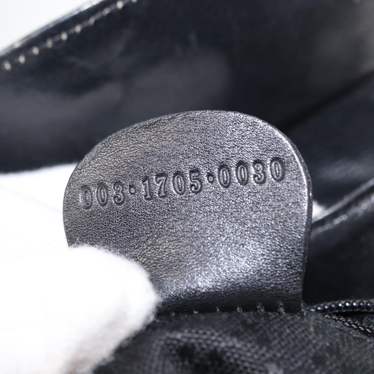 GUCCI Bamboo Backpack Leather Black Gold 003 1705 0030 Auth gh1298