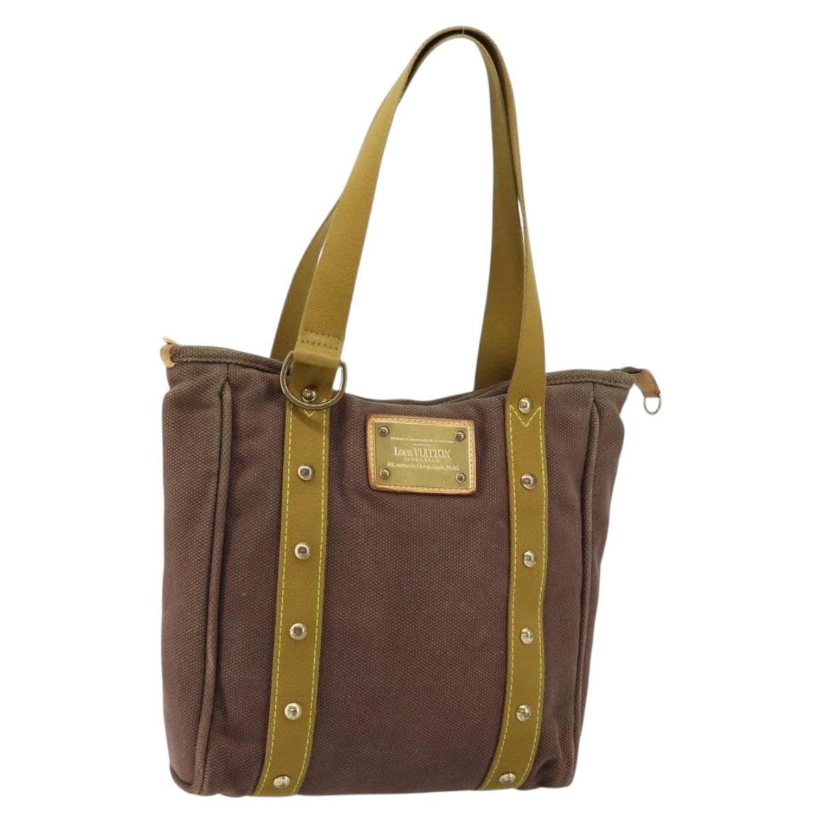 LOUIS VUITTON Antigua Cabas MM Tote Bag Brown M40086 LV Auth gh1302