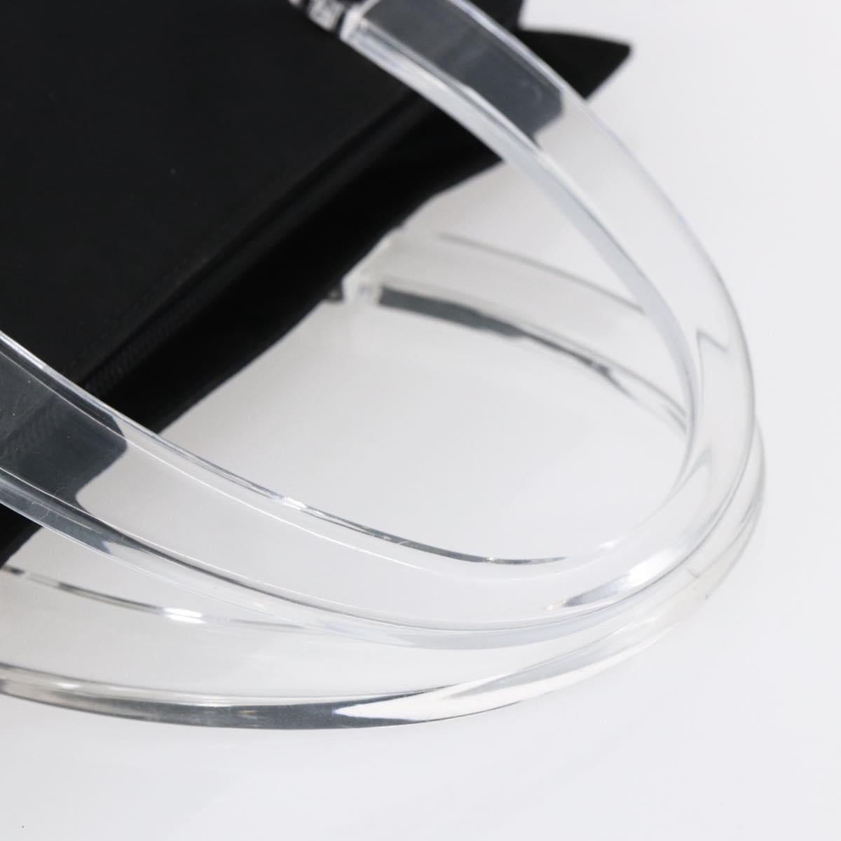 PRADA Hand Bag Nylon Black Silver Auth gh1303