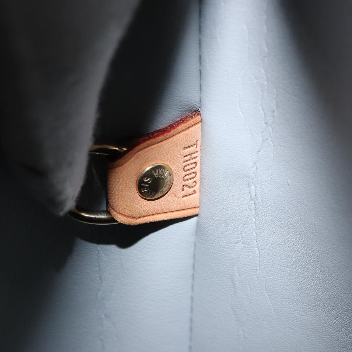 LOUIS VUITTON Monogram Vernis Houston Hand Bag Beige M91004 LV Auth gh1308