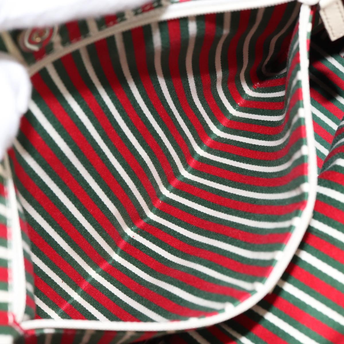 GUCCI GG Canvas Newbrit Tote Bag Beige Gold 169946 Auth gh1314