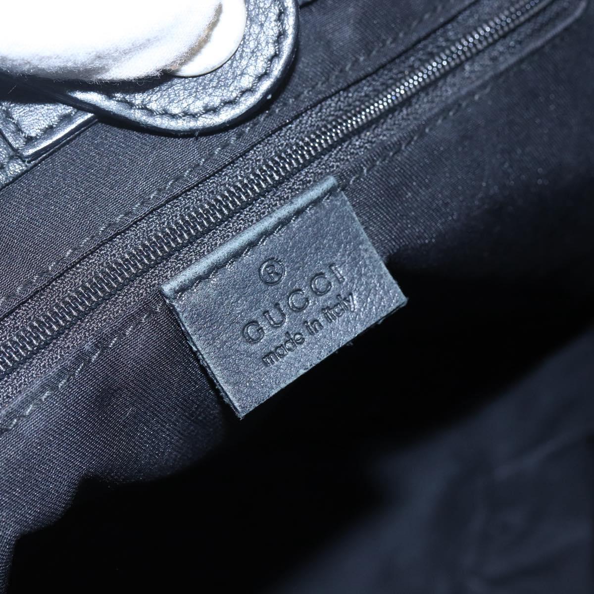 GUCCI GG Canvas Abbey Tote Bag Black Gold 211983 Auth gh1315