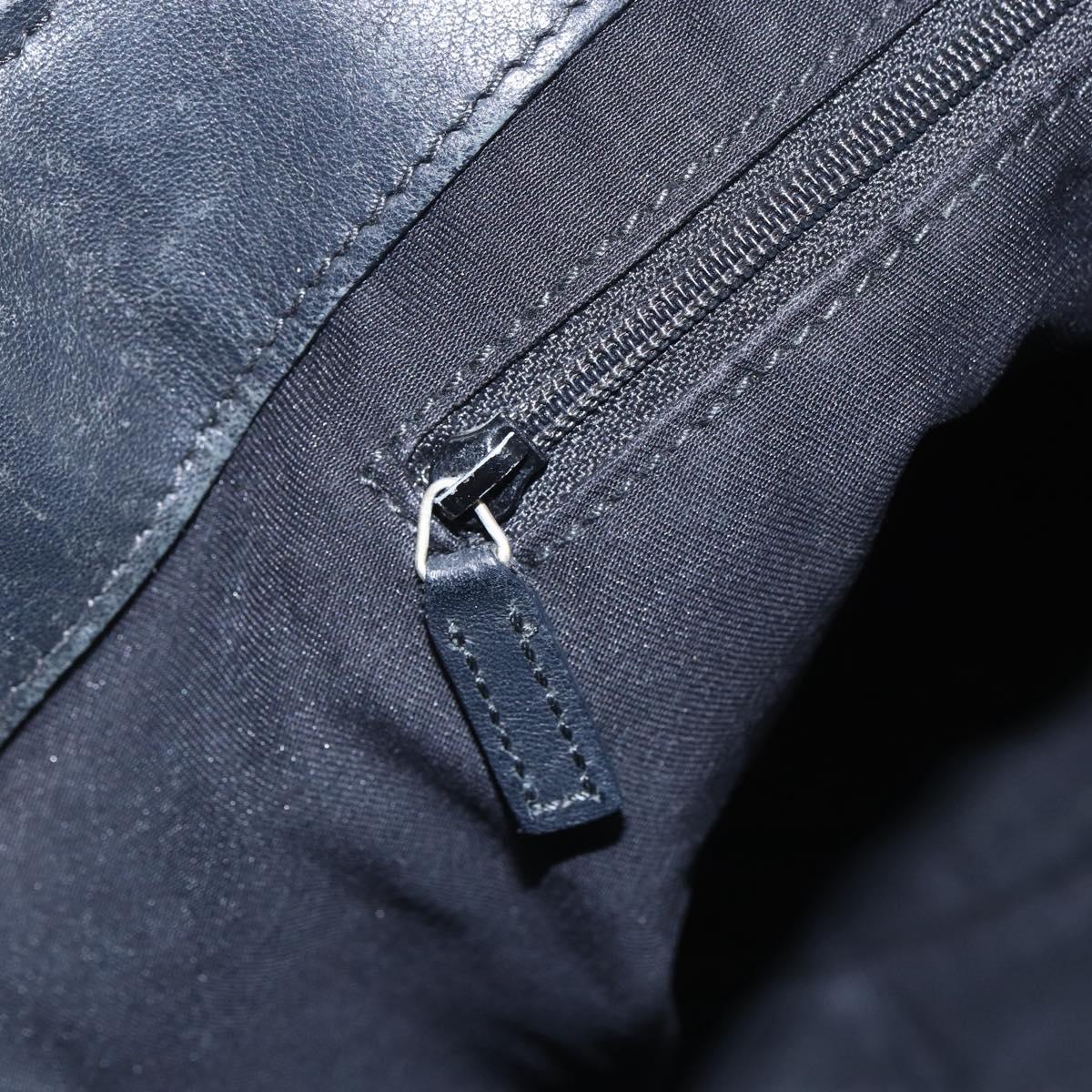 GUCCI GG Canvas Abbey Tote Bag Black Gold 211983 Auth gh1315