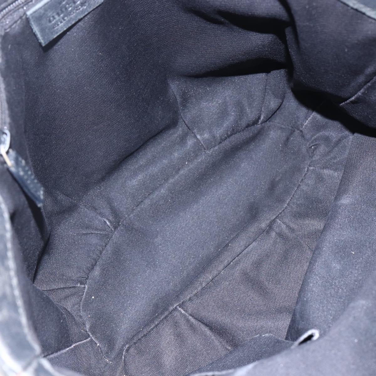 GUCCI GG Canvas Abbey Tote Bag Black Gold 211983 Auth gh1315