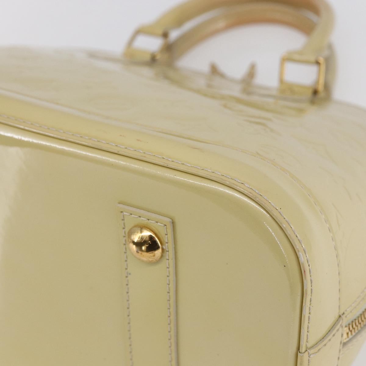 LOUIS VUITTON Monogram Vernis Alma PM Hand Bag Broncorail M91445 LV Auth gh1316