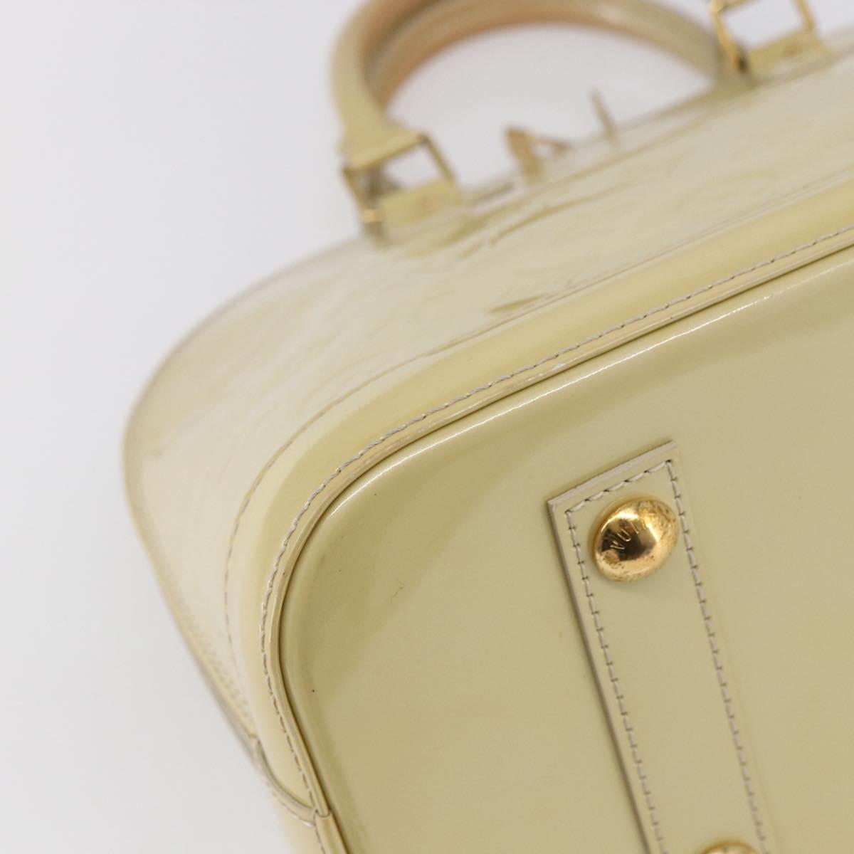 LOUIS VUITTON Monogram Vernis Alma PM Hand Bag Broncorail M91445 LV Auth gh1316